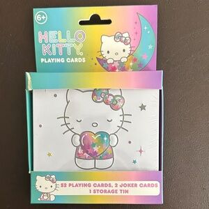 Sanrio Hello Kitty Playing Cards, 52 playing cars, 2 Joker Cards & 1 Storage tin